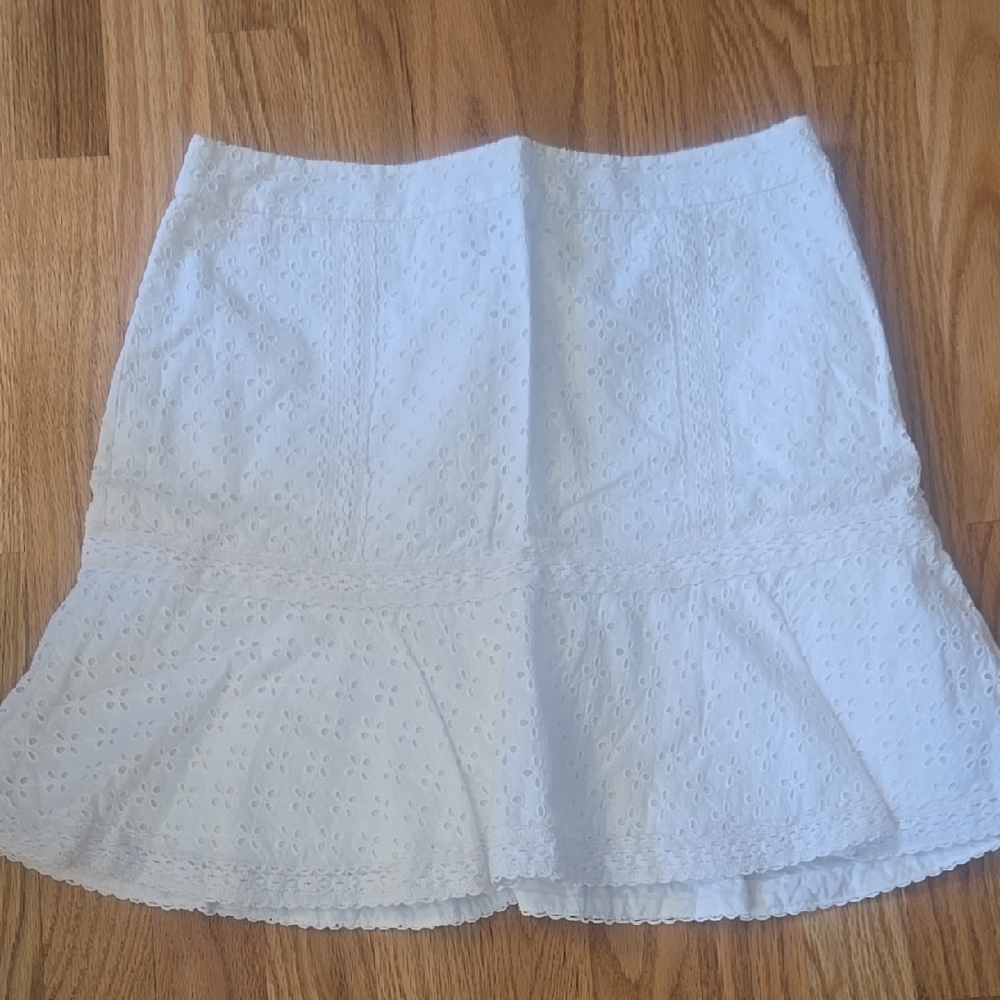 White Eyelet Skirt